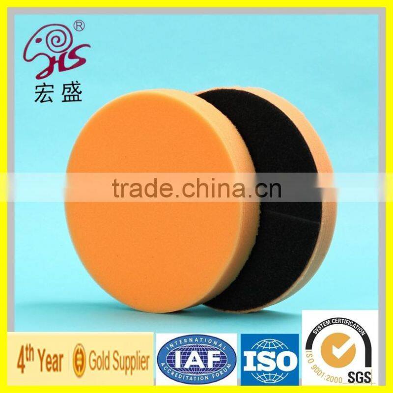 HongSheng Car Foam Buffing Waxing Pad With Magic Tape