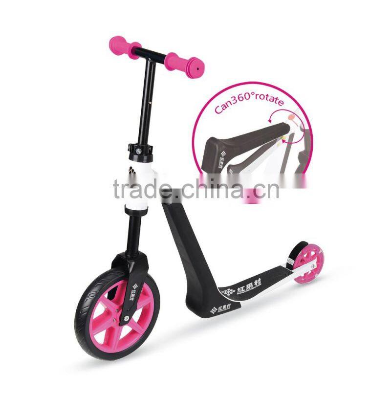 2 in 1 scooter for kids for Europe EN71 PU wheels kick scooters heavy duty