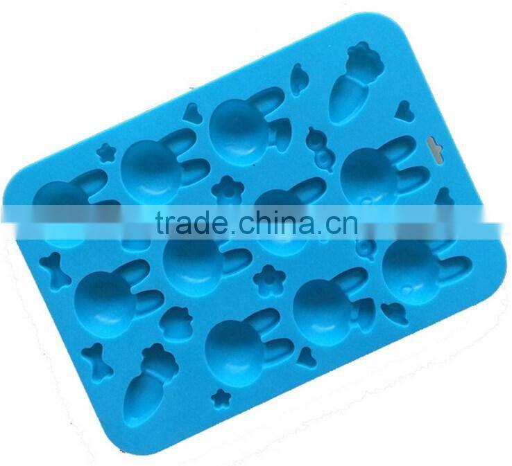 Rabbit Carrot Silicone Chocolate Candy Cookie Soap Mold Fun Maker