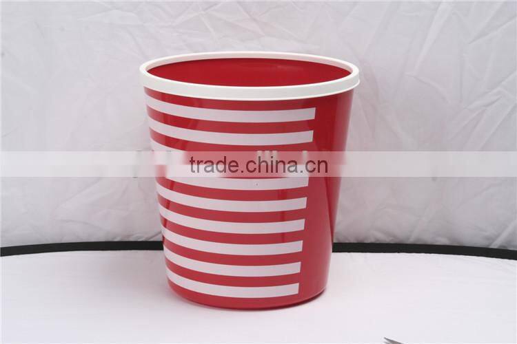 Plastic Printing Wastebasket Trash Can Containers 12L