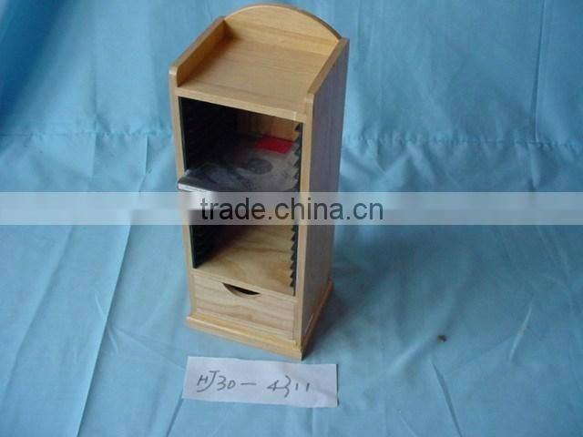 China manufacture wholesale wooden Cd Dvd Storage Shelves, wood CD storage drawers, CD storage box