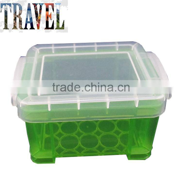 Custom logo promotional plastic storage box with interlock lid
