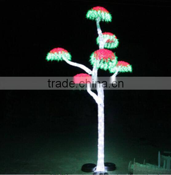 Home garden decorative 500cm Height outdoor artificial white flashing LED solar lighted up trees EDS06 1432