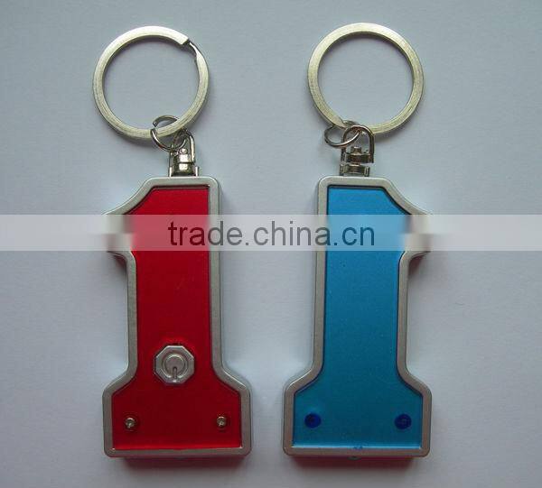Promotional Number 1 shape Led keychain