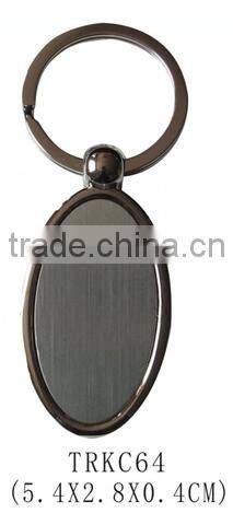Good quality zinc alloy oval shape custom logo key holder