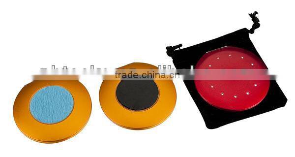 Round shape foldable double sides pouch packing pocket make up mirror