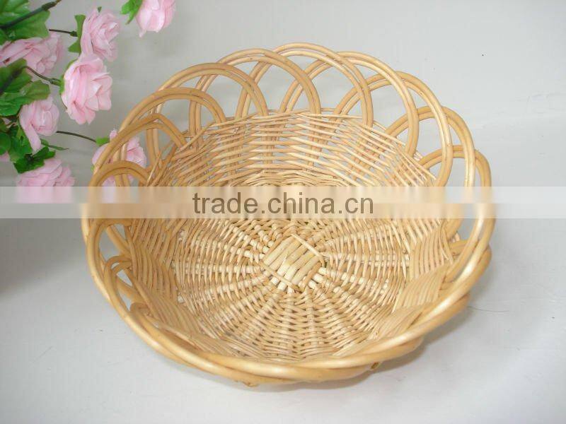 handmade wicker empty food fruit basket