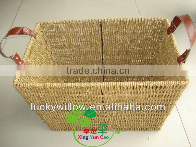 Decorative hand weave seagrass basket set