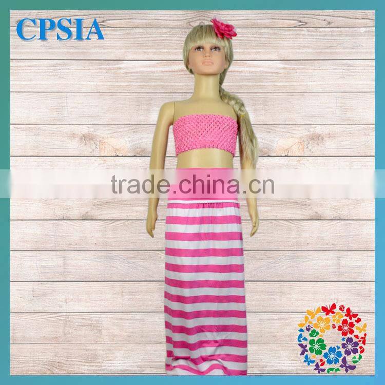 Wholesale toddler girl boutique dress chevron long skirt latest girls cotton skirts