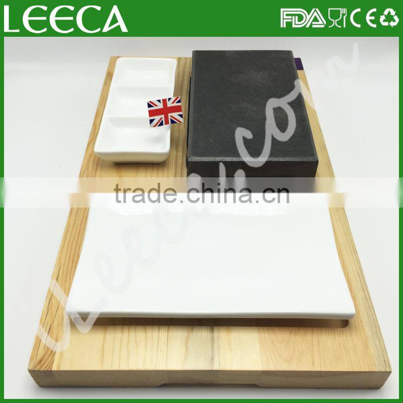 Stone grill plate | grill lava stone set for restaurant | stone grill