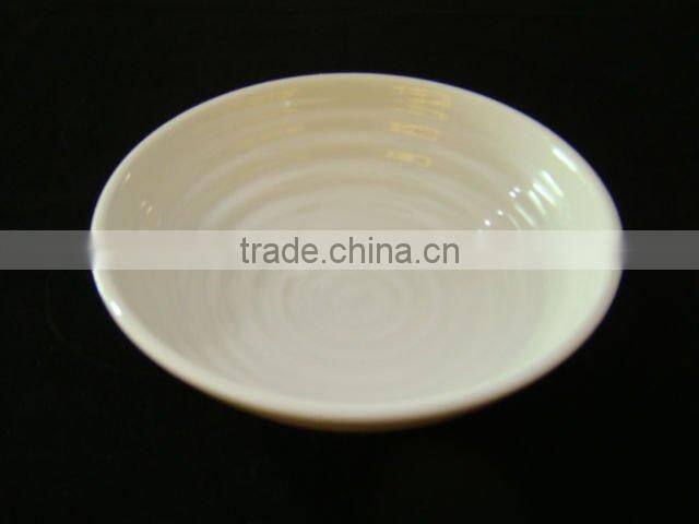 hotel white square melamine deep plate set