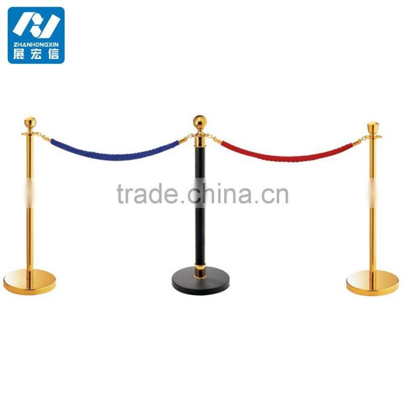 Crowd control rope barrier for red carpet