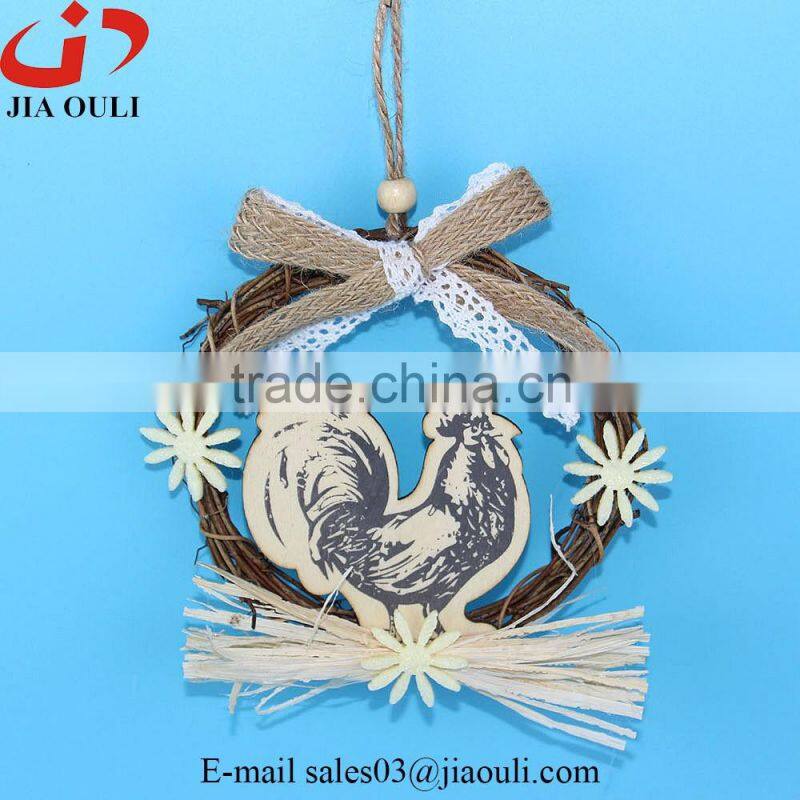 Cheap easter decorations chicken wreath hanger