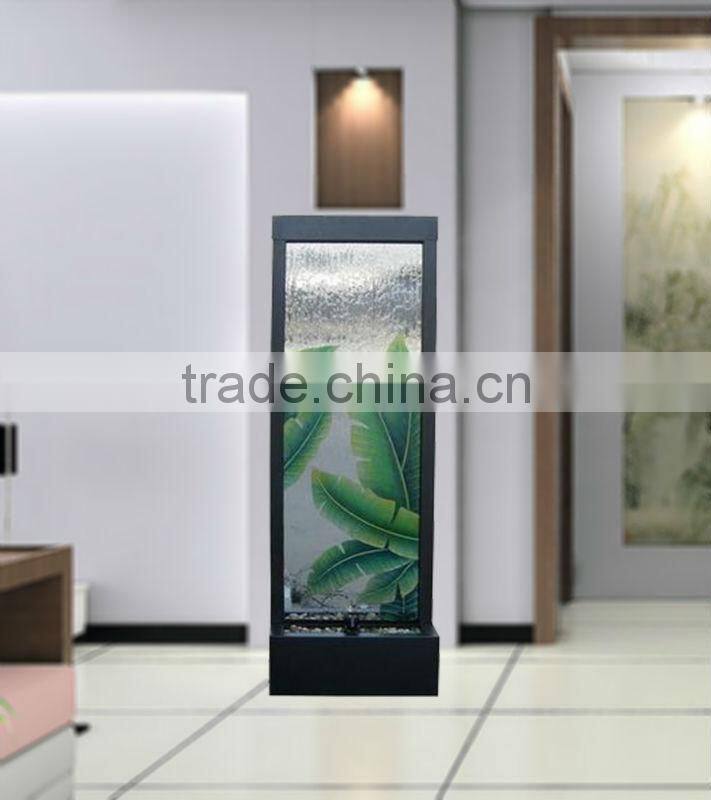 leave glass waterfalls room dividers