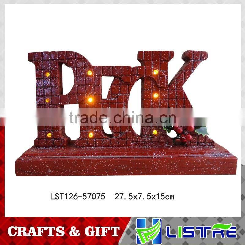 ployresin christmas decoation with led lights