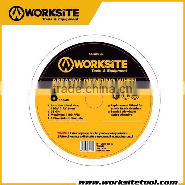 XAGW6-36 Worksite Brand Accessories 150mm Abrasive Bench Grinding Wheel