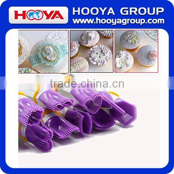 10pcs Cake Clamp Crimpers Scallop Heart Wavy Fondant Decorating Sugarcraft Tools Set