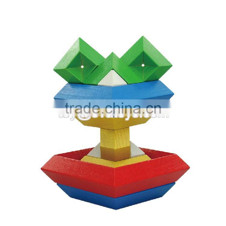 Best design classic geometry blocks wooden baby learning shapes W13E065