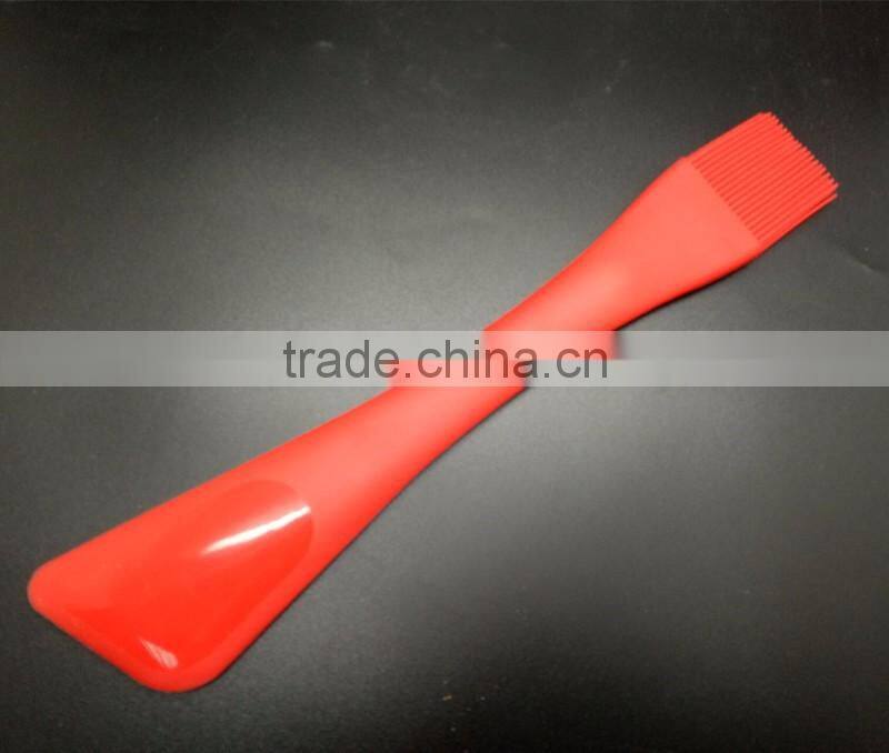 Double function Dual-slided silicone spatula with baking brush