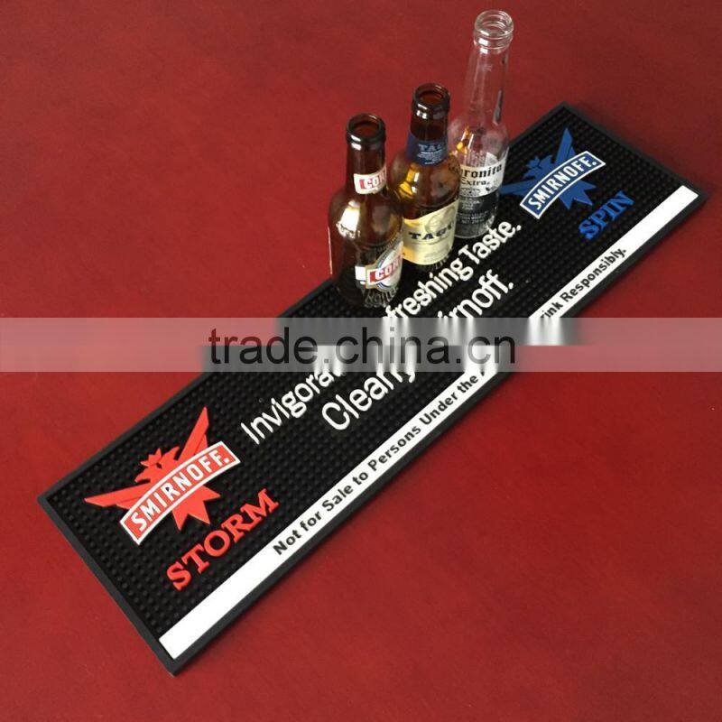 OEM pvc bar mat printing promotional rubber bar mat
