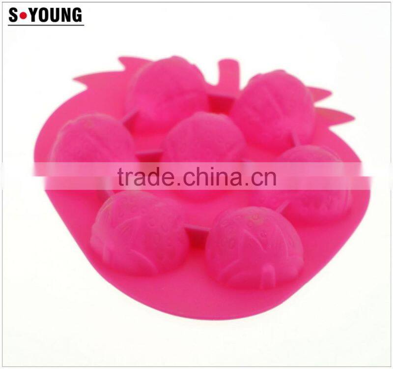 11098 Popular Baking Tools Silicone Strawberry Shape Cake Moulds