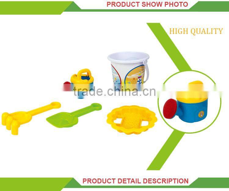 Summer outdoor items plastic white beach sand bucket set toy