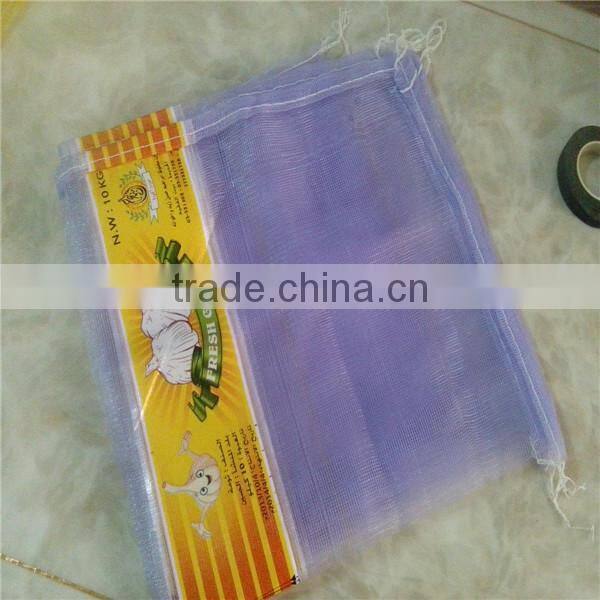 leno mesh bags with label popopular sale