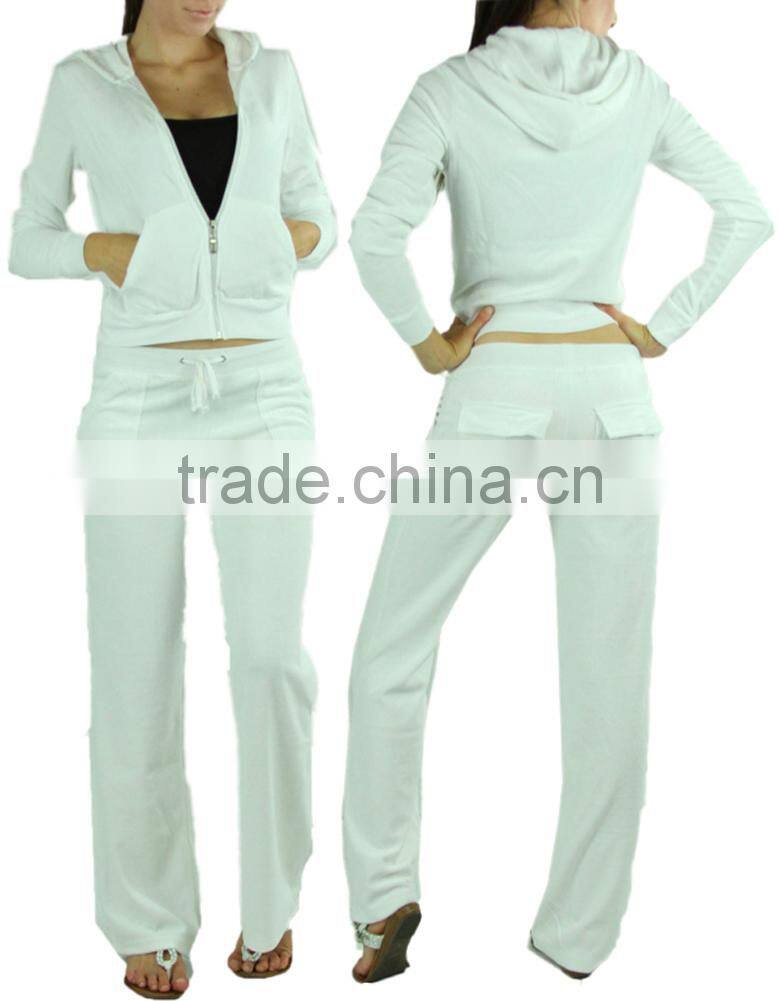 Comfy Soft Plush Velour Suit Hoodie Sweat Set Tracksuit