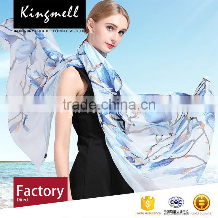 Custom Digital Printing Silk Scarf Prevent Bask Scarf