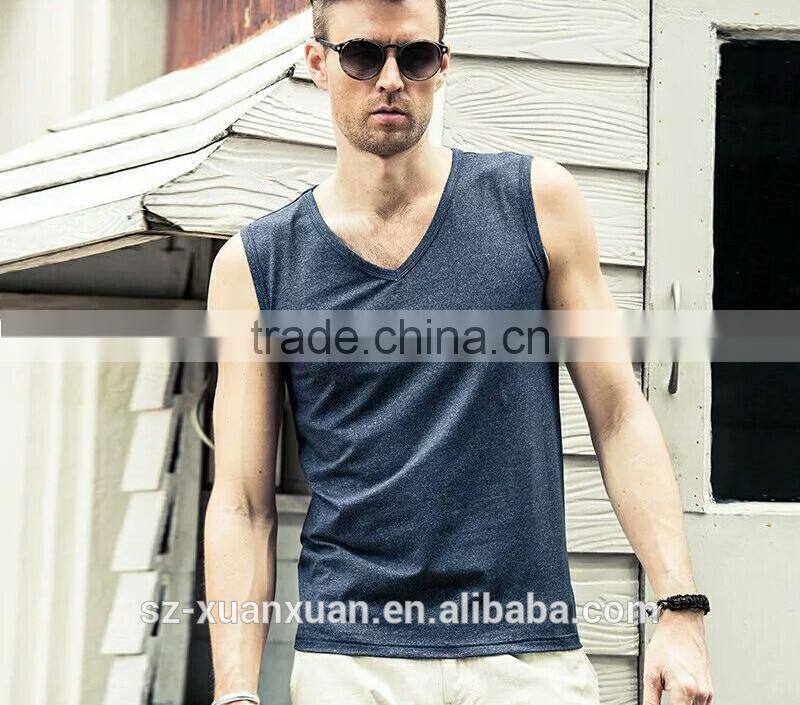 2016 Cheap Wholesale 100% Cotton Sports Vest Men