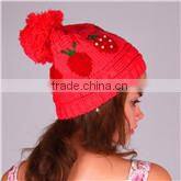 Custom adult animal crocheted winter cat ear knitted hat