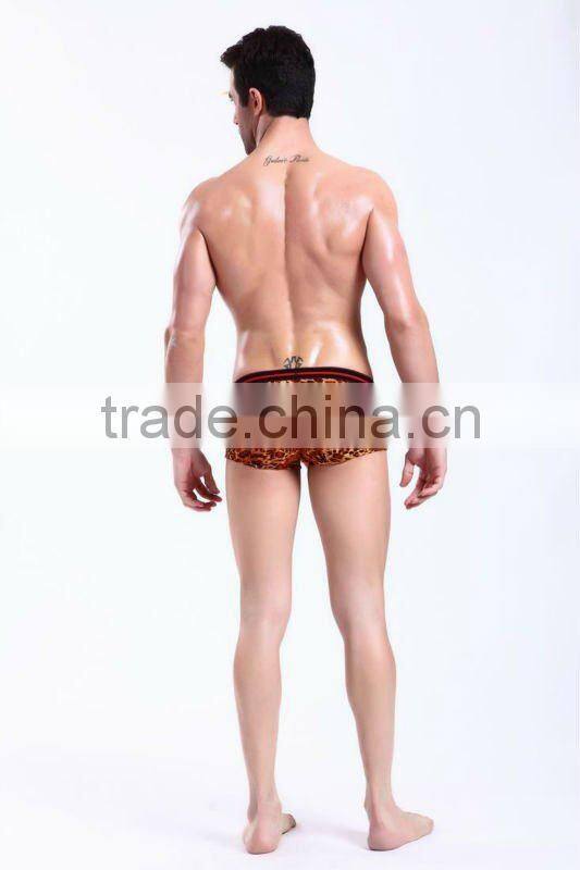 Wholesale leopard boxer for men manufacturer brand underwear nylon mens boxer short panties