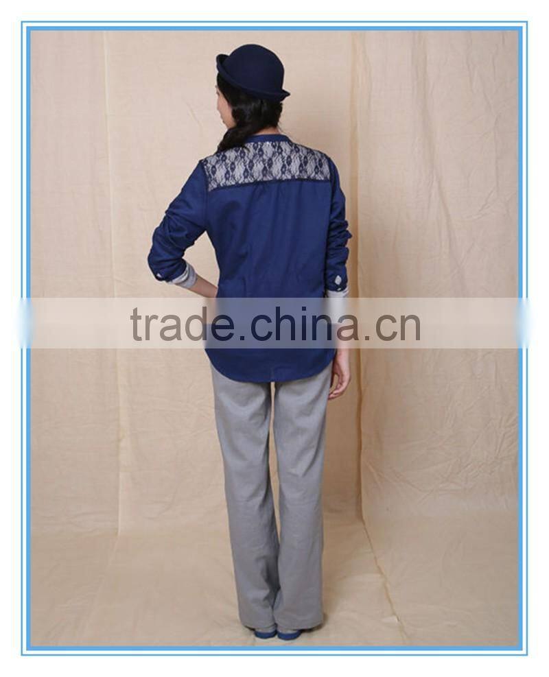 Top Fashion Women Linen Loose Pants In Garment Dye