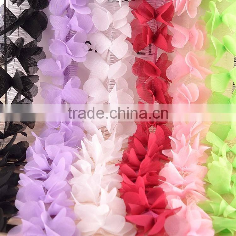handmade decoration chiffon flower for home interior or wedding decoration or clothing