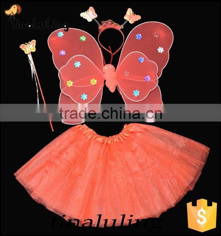girls fancy dress angel wings with tutus party wears new products