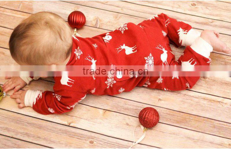 2015 Winter Baby Onesie, Xmas Baby Romper,Christmas New Born Organic Cotton Baby Clothes