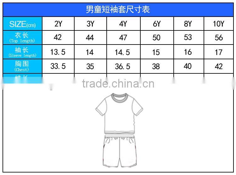 Hot sale children clothing set boy casual clothes suit(t-shirt+jean shorts)summer kid garment retail
