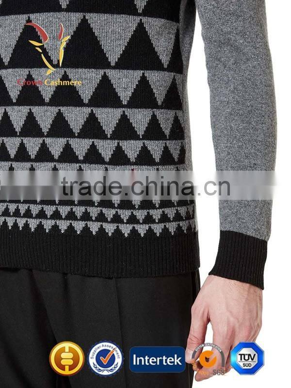 Intarsia Men's Blend Male Cashmere Sweater 2016