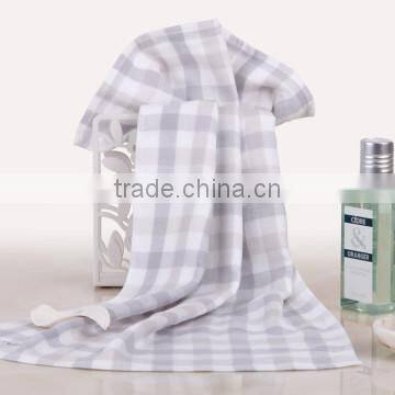 Wholesale Custom Plaid design Hotel Towel Set
