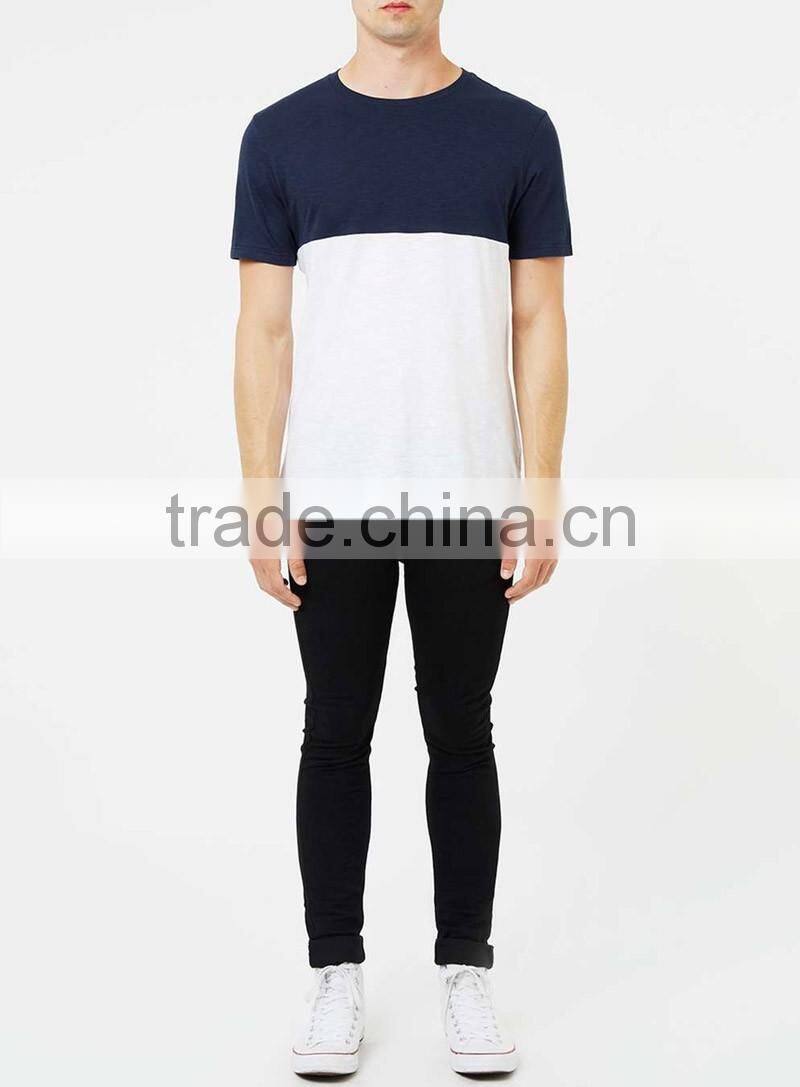 wholesale custom navy blue and white mens t-shirts 100% cotton t shirts