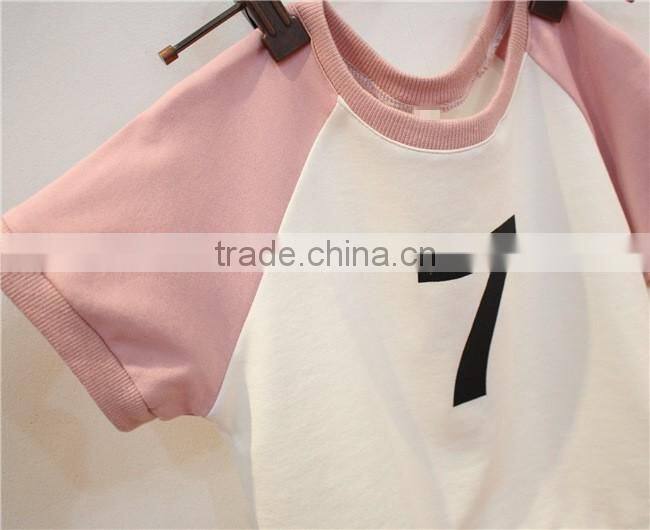 hot sale kids wear,knit t-shirt+pants girls boutique summer outfits children summer clothes set