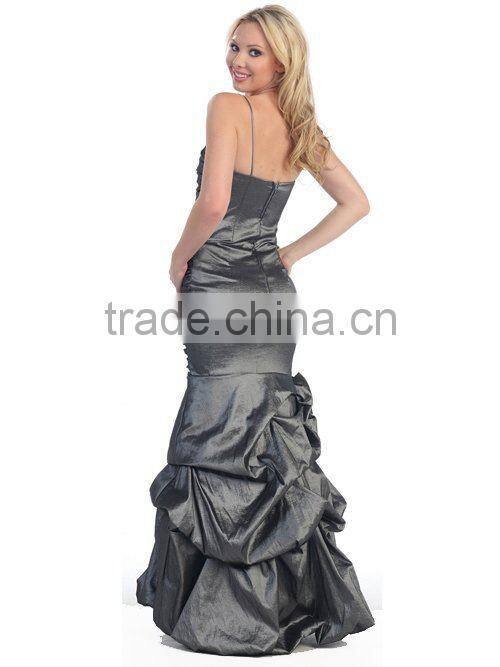 Ballroom Taffeta Trumpet Evening Dress with Pick-up EW4182