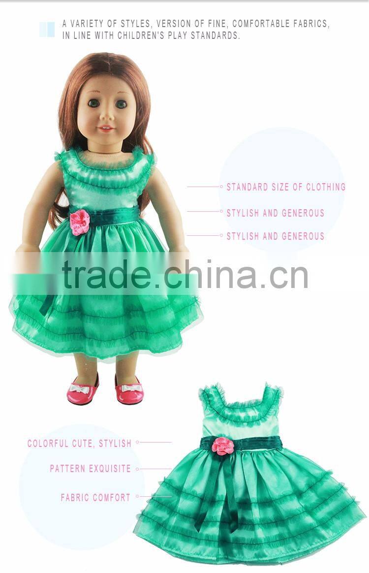 wholesale green party dress 18 inch our generation doll clothes