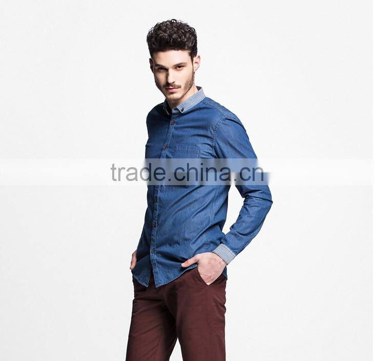 hot sale long sleeve jeans denim shirts wholesale
