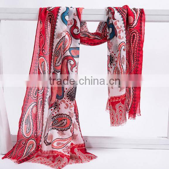 Floral fashion logo design digital printed women long scarf chinese satin silk scarf custom