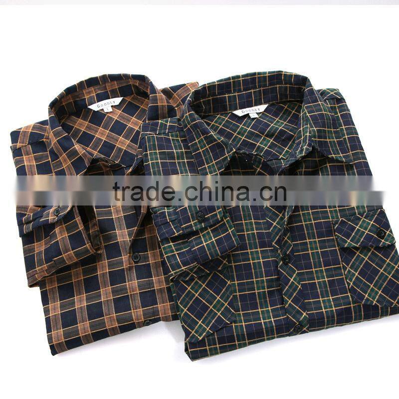 Western winter warm men plaid shirt for cheap price customsing