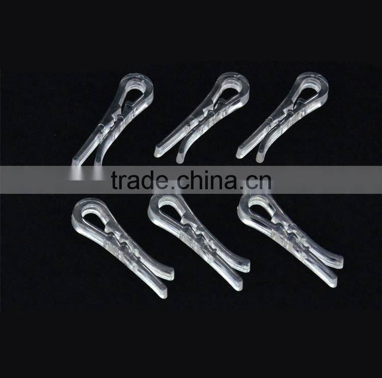 4.1*1.2cm Garment Accessory Transparent Plastic Clips for Packing