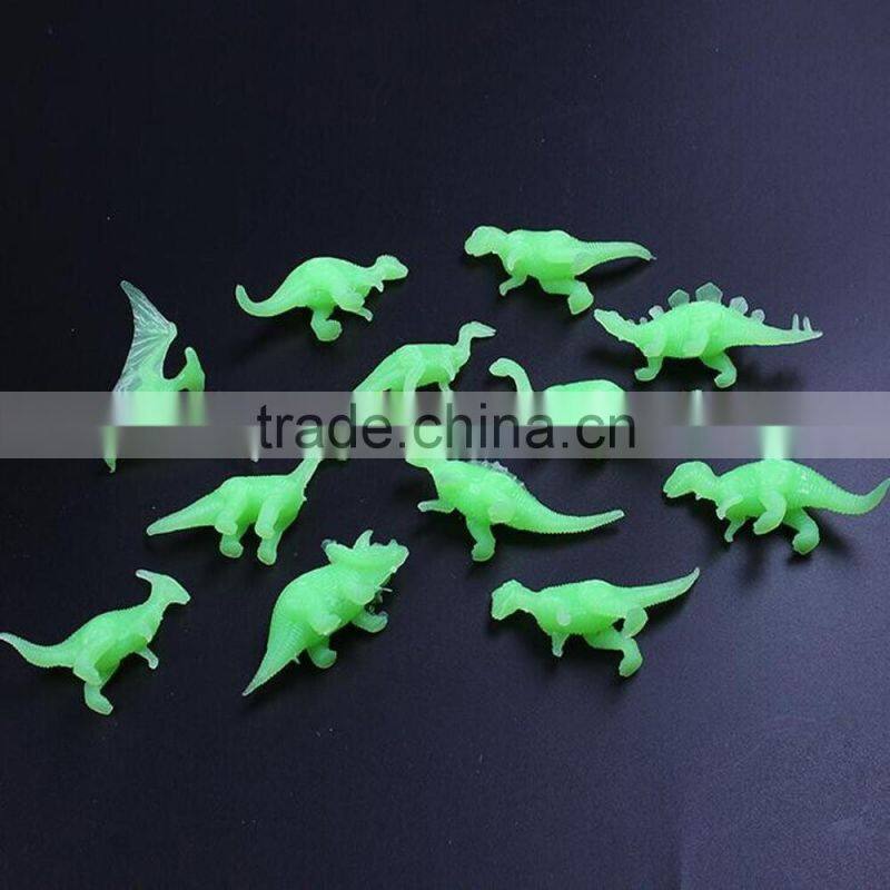 Glow in the dark Mini PVC plastic figure dinosaur luminous dinosaur toys