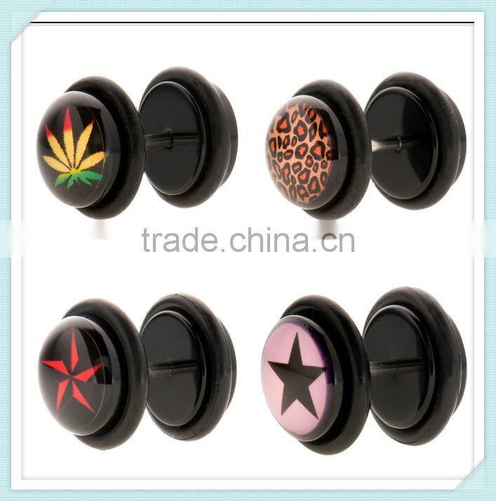 Different Design Fake Cheater Plug Acrylic Earrings Body Piercing Jewelry