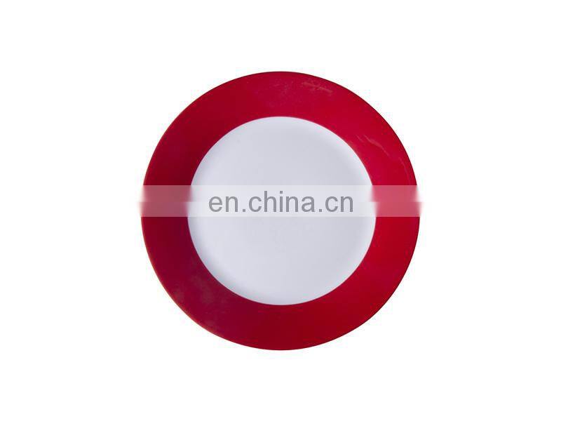 custom logo China factory direclty supply 8" Plate w/ Red Edge P8H-08R